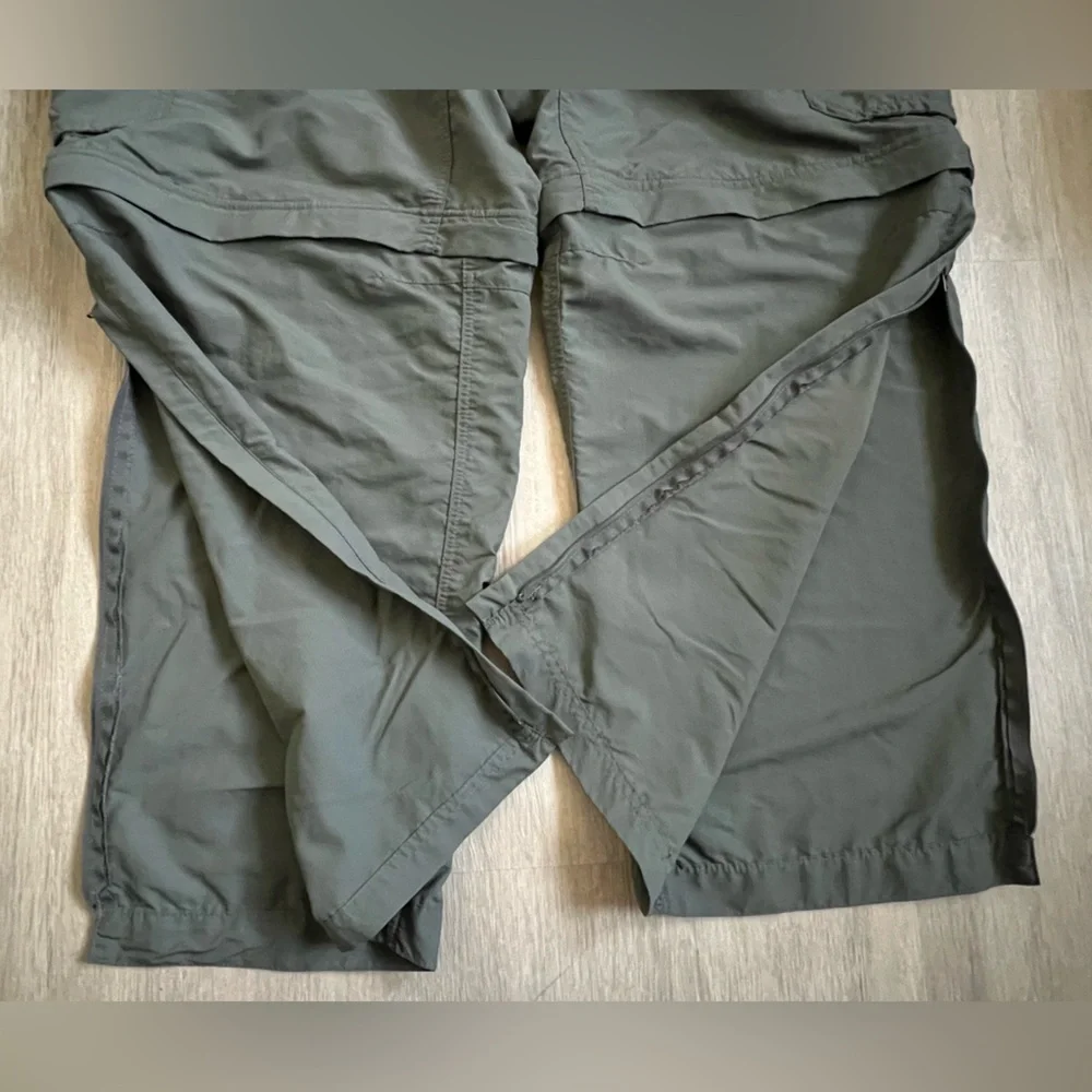 REI Convertible Cargo Men's Gray Pants UPF 50 XXL 28L with belt - Picture 4 of 10